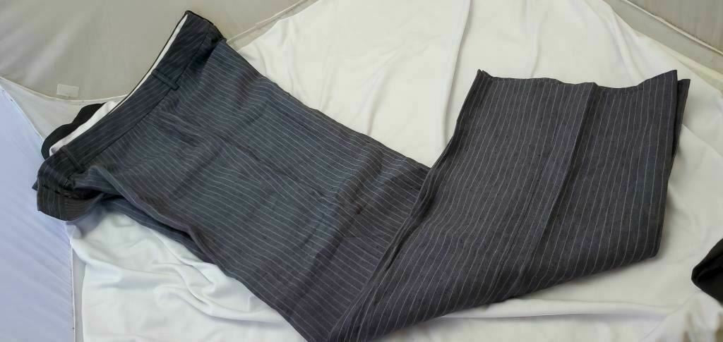 Brooks Brothers Gray Striped Wool Pants Womens Caroline Fit Dress Pants Size 8