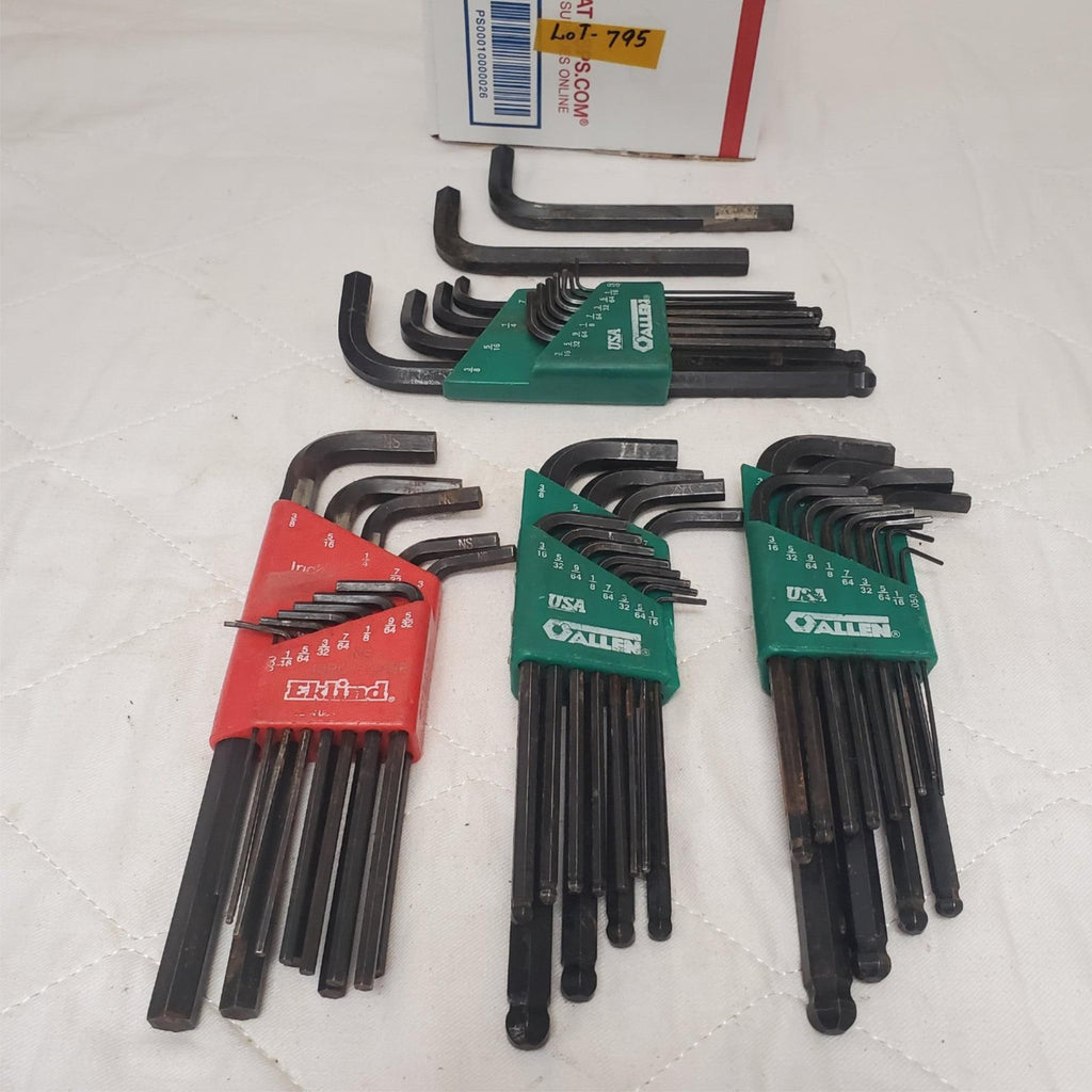 Lot of 3 Eklind L Shaped Hex Wrench Set & Allen Hex Key Sets LOT-795