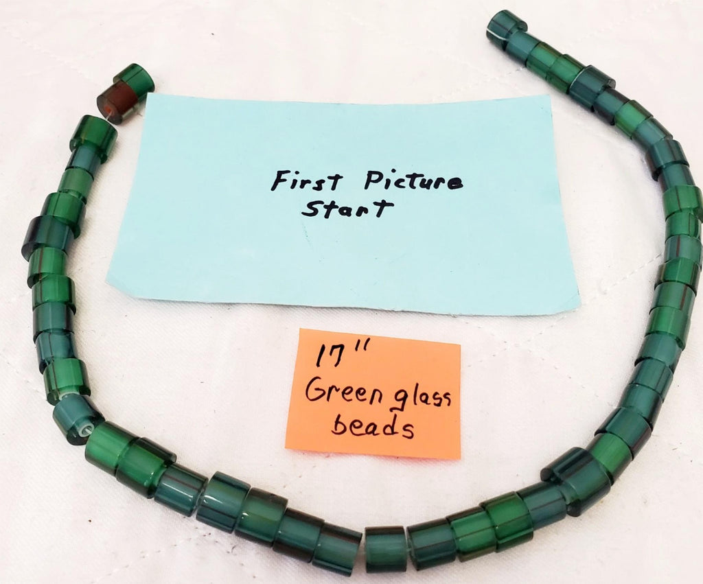 17" Emerald Green Glass Beads