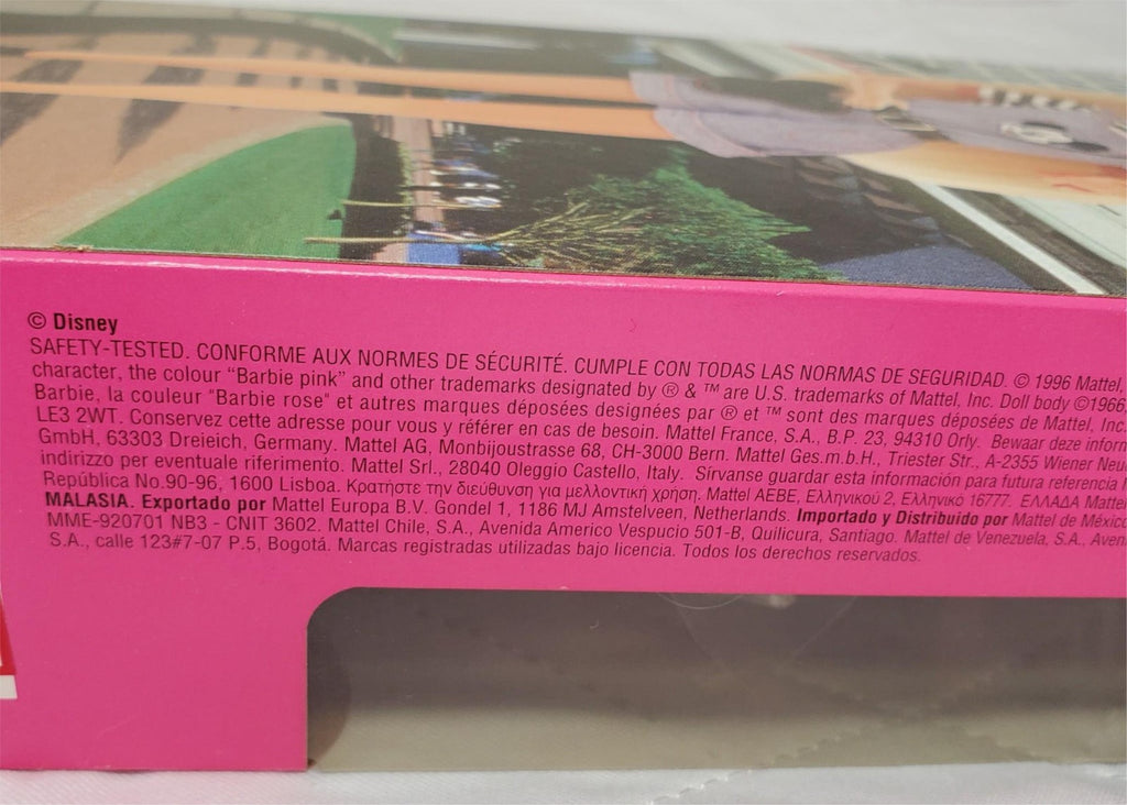 1996 Disney Fun Barbie Exclusive Mickey Overalls Balloon Castle Box Mattel #1705