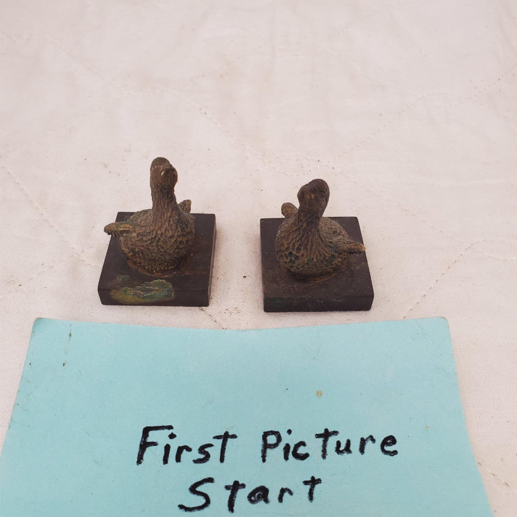 Vintage Pair of Brass Birds Figurine 