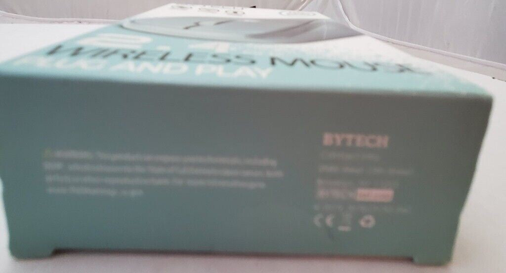 New BYTECH 2.4GHz WIRELESS MOUSE PLUG AND PLAY Light Blue