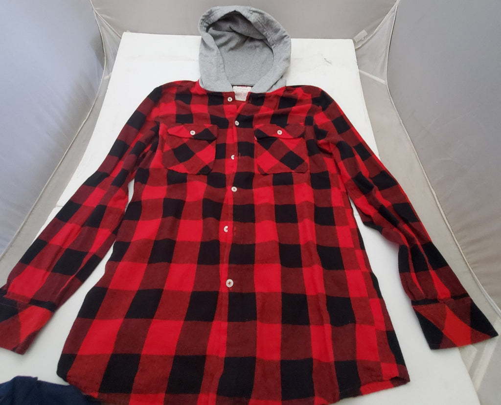 Levi's Women's Red Plaid Hoodie Long Sleeve Size XLarge