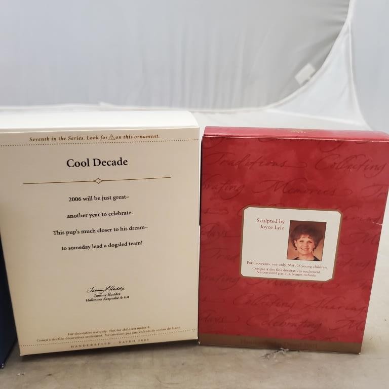 Hallmark Keepsake 2000-2006 Cool Decade and OUR FAMILY Photo Holder Ornaments