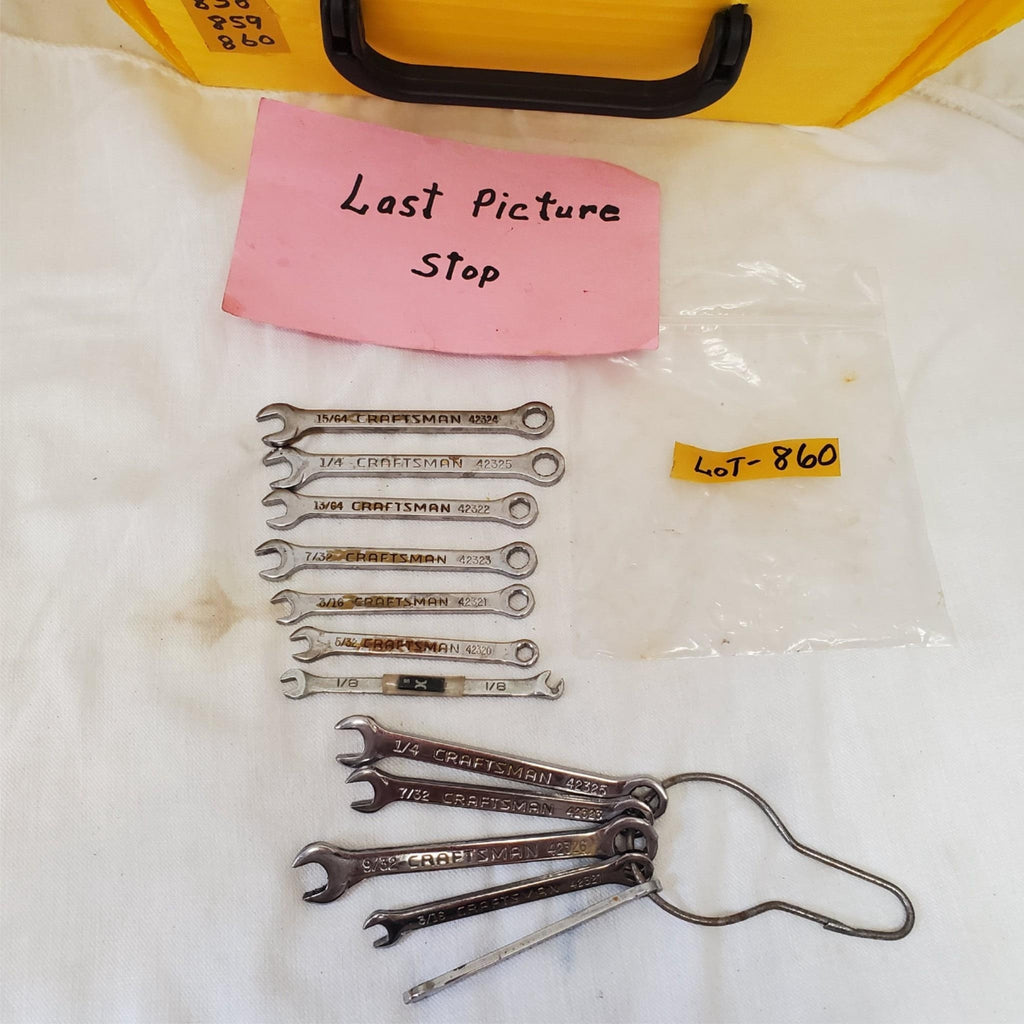 Lot of 12 Vintage Midget Craftsman Combination Wrench Set LOT-860