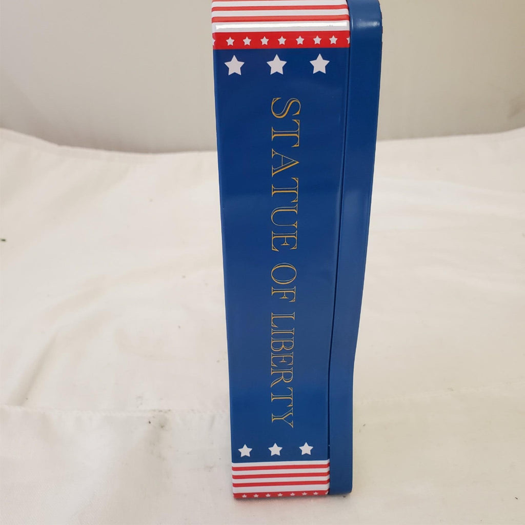 American Eagle Statue of Liberty Tin Candy Container