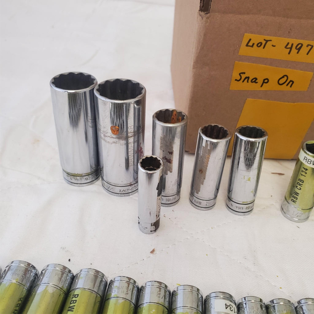 Lot of Snap-On Assorted Various Drive Sockets LOT 497