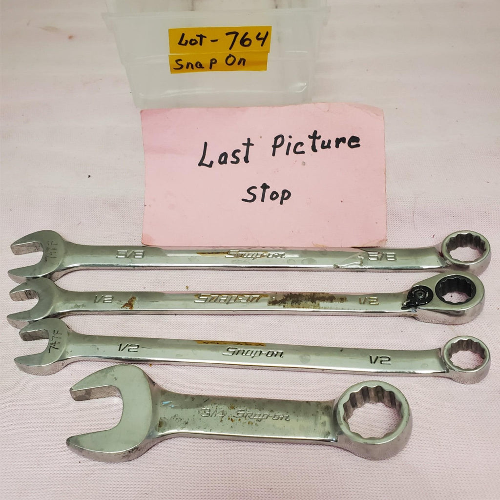 Lot of 4 Snap-on Assorted Size Combination Wrenches LOT-764