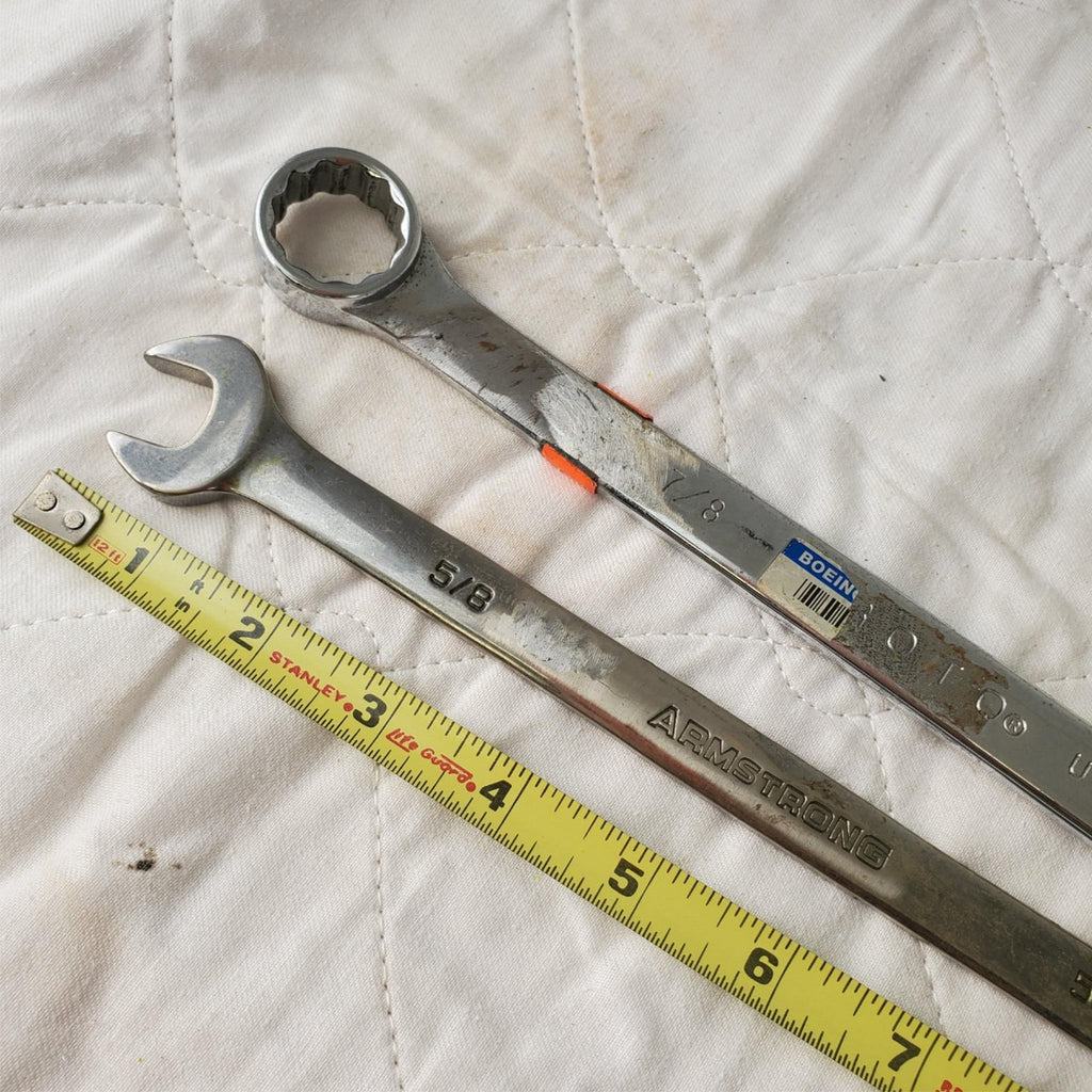 Set of 2 ARMSTRONG/PROTO Double-Ended Ring & Combination Wrench Tool LOT 301