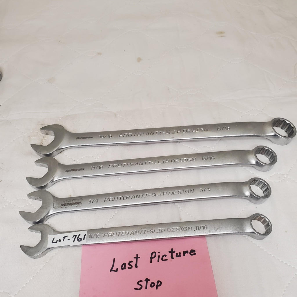 Lot of 4 Proto Anti-Slip Design Combination Wrench LOT-761