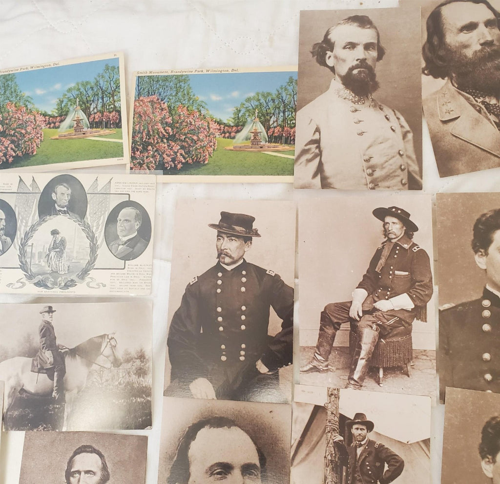civil war post cards Leib Image unposted, York PA,  Lincoln, Grant, Lee, Davis