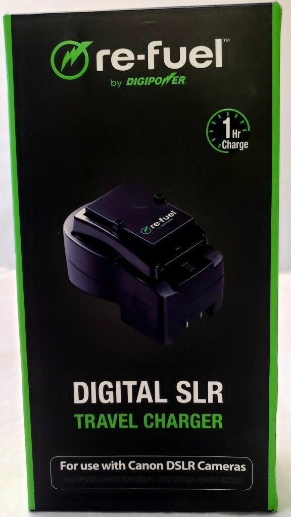 Used Digipower Re-Fuel Replacement Canon DSLR Charger Black Model# RF-DSLR-500C