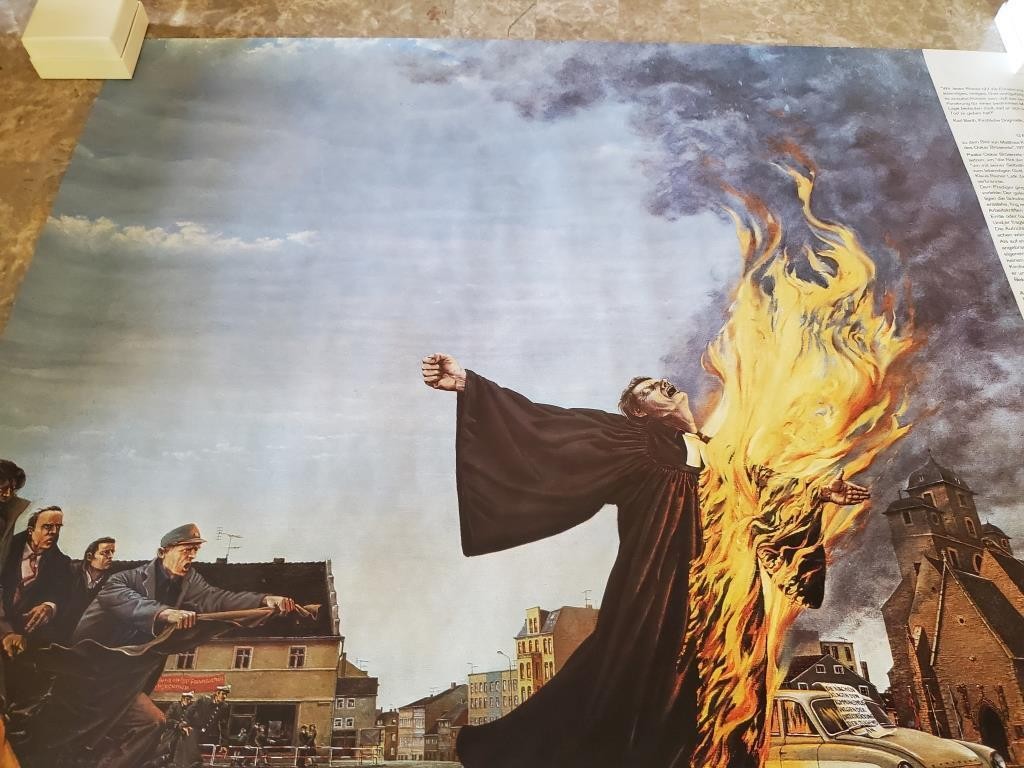 Matthias Koeppel Die Selbstverbrennung des Oskar Brusewitz Art Poster