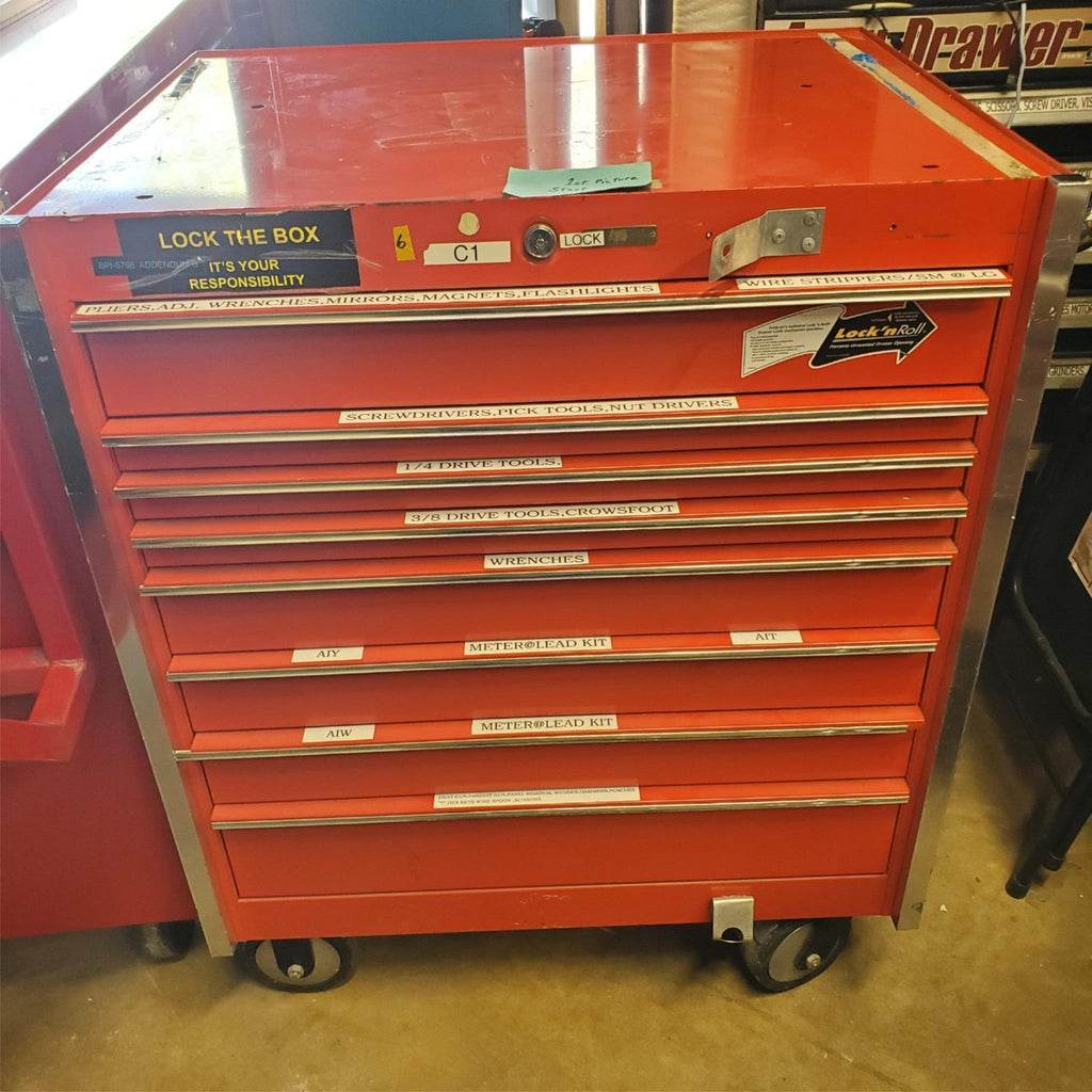 SNAP-ON 7 Drawer Single Bank Tool Box Cabinet (6)