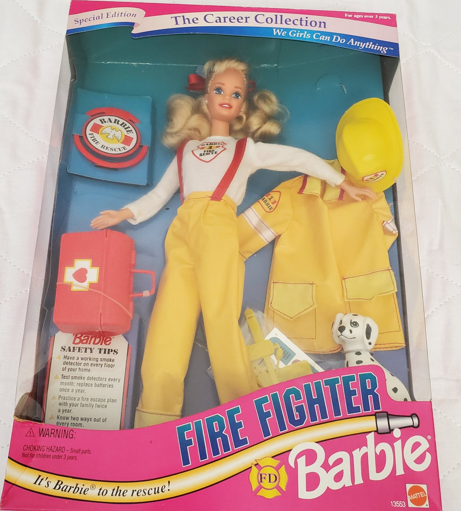 Mattel 1994 Fire Fighter Barbie The Career Collection Doll #13553