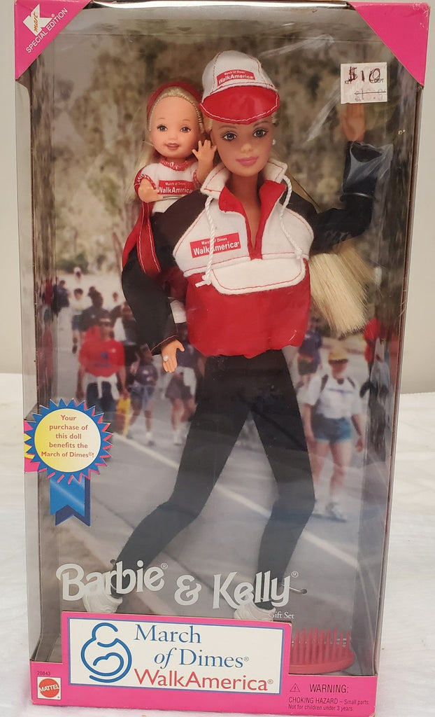 1998 Barbie & Kelly Walk America Doll Set March of Dimes Kmart Special Edition