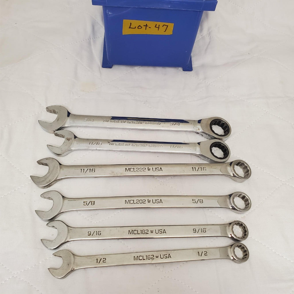 Lot of 6 Assorted Matco & Blackhawk Combination Wrench Set Lot-47