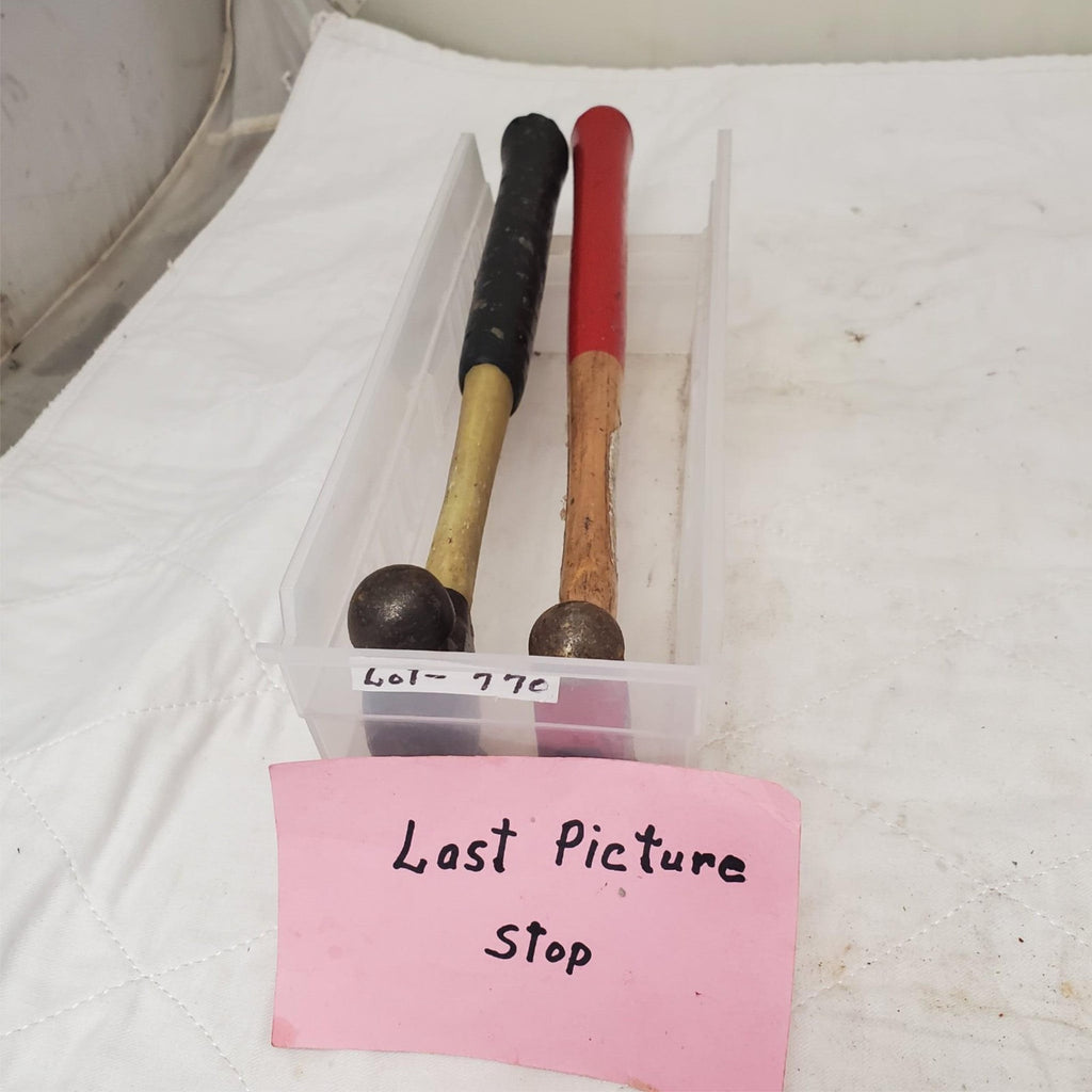 Lot of 2 Assorted Head Ball Pein Hammer with Wood Handle LOT-770