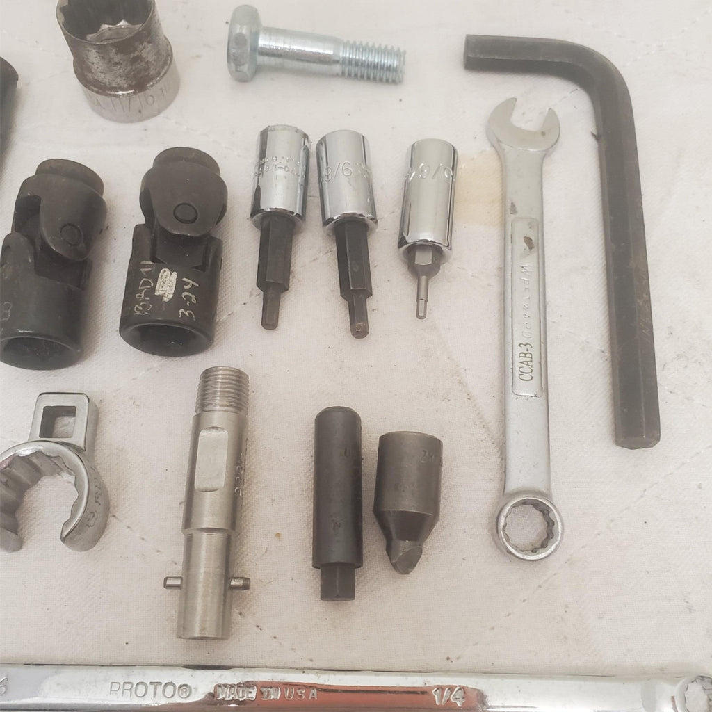 Misc. Lot of Sockets, Wrenches, Flex Sockets Proto Misc Brands LOT-369
