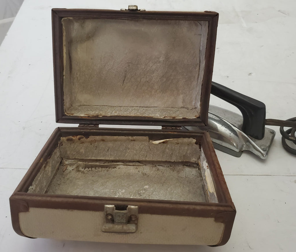 Vintage Antique Electric Iron with Case