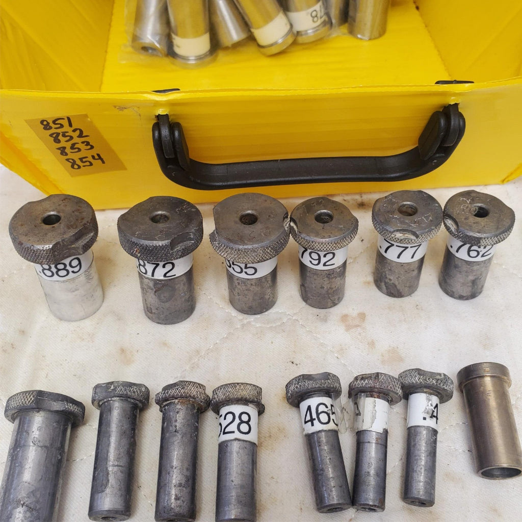 Lot of 14 Assorted Knurled Grip Steel Punch Dies Set LOT-851