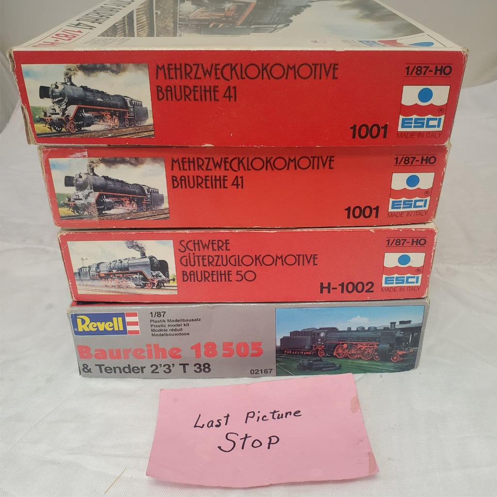Lot of 4 ESCI & Revel 2162 1/87 Schnellzug-Lokomotive Baureihe Plastic Model kit