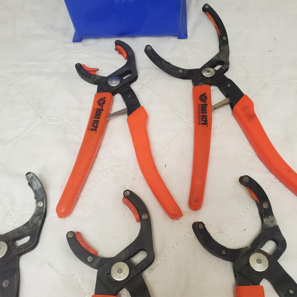 Lot of 5 ROBO Oil Filter Wrench Pliers LOT-196