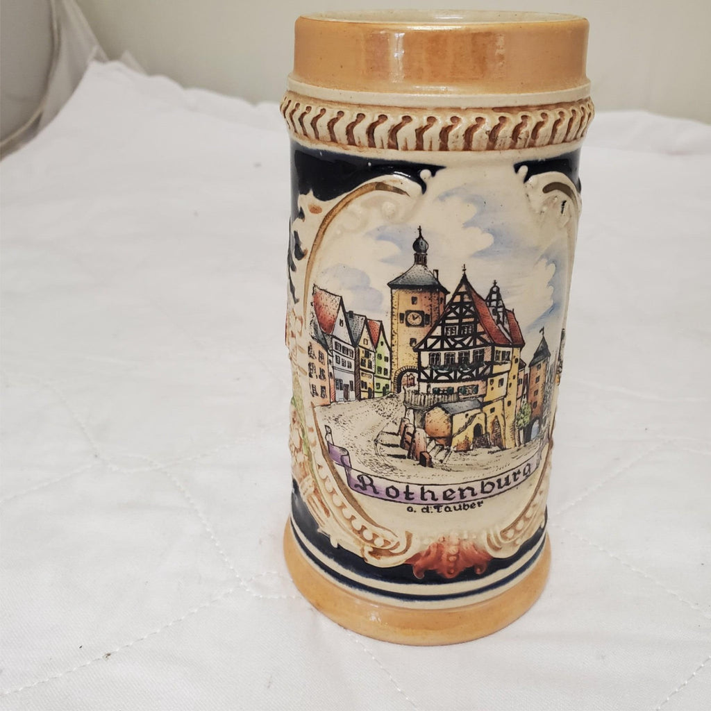 German Rothenburg  Hand-painted Beer Stein