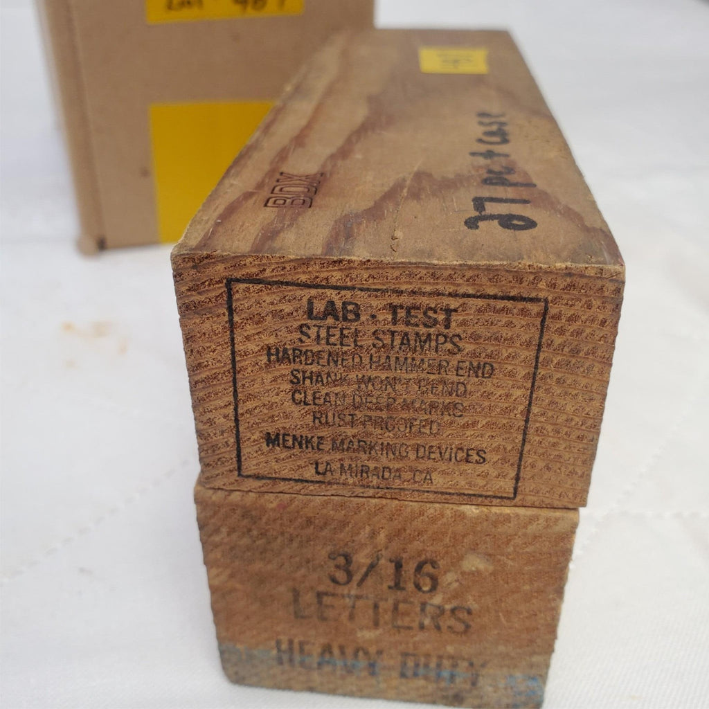 BDX Lab Test Hardened Hammer End 3/16 Letters A-Z Steel Stamps Lot 487