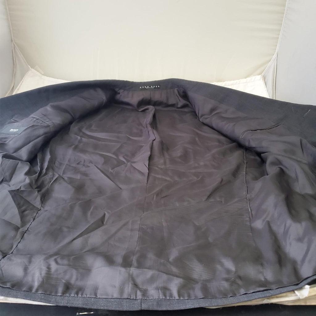 HUGO BOSS Charcoal Black Blazer Suit Jacket Sport Coat Large