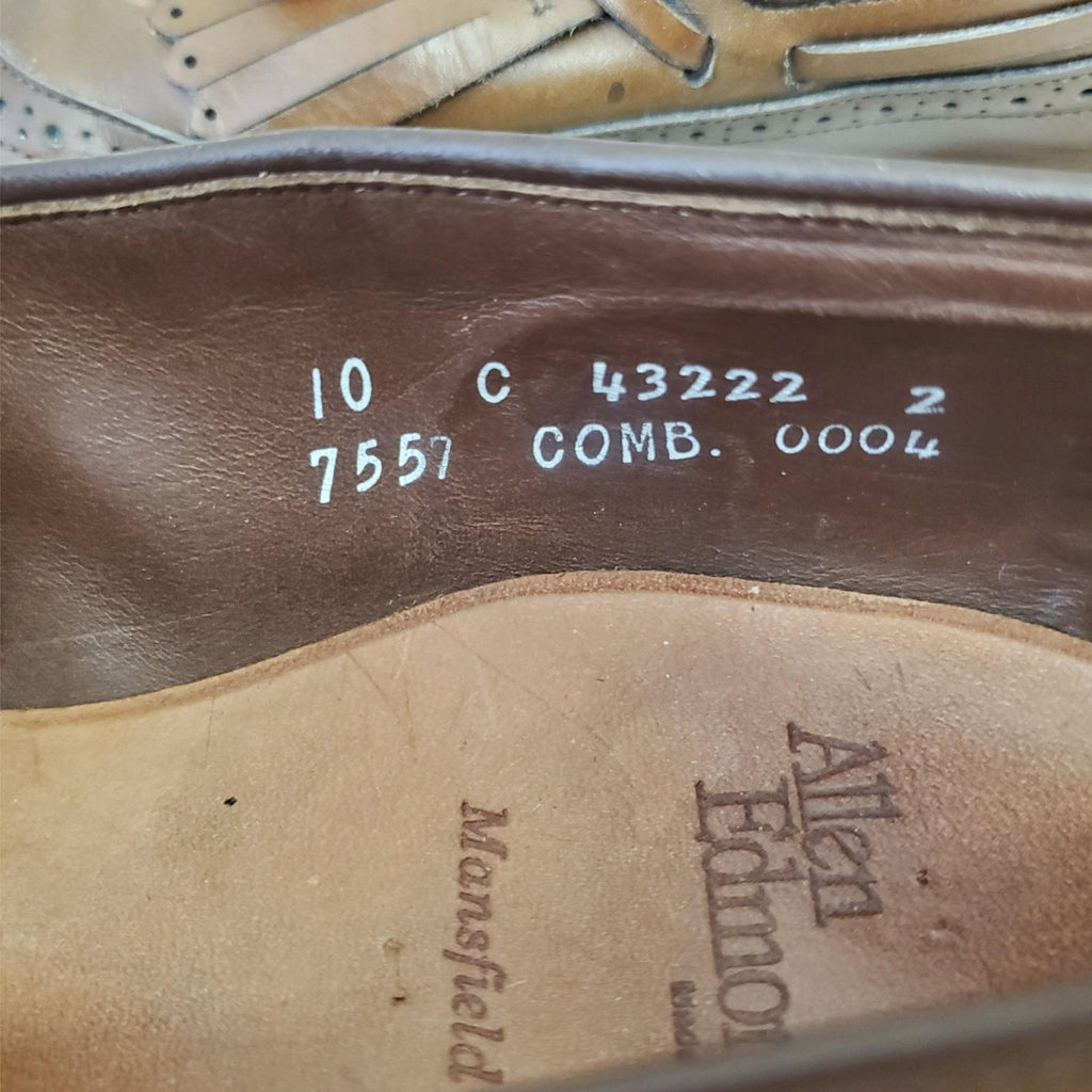 Allen Edmonds Mansfield Loafers Men's Size 10 Brown Leather Kiltie