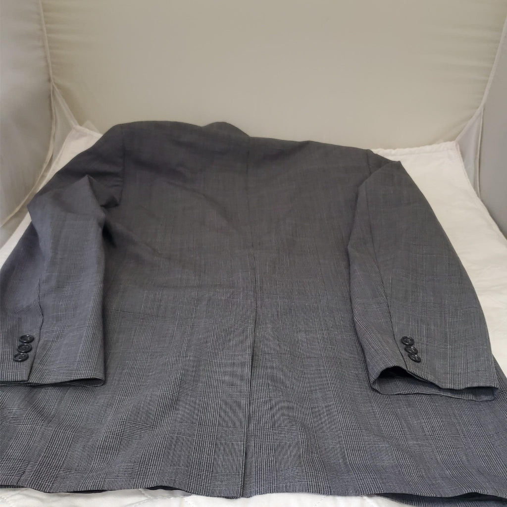 Brooks Brothers Wool BrooksEase Gray White Pinstripe Blazer Jacket Suit 41R