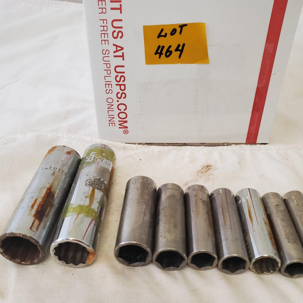 Lot of Drive Deep / Standard SAE 6-Point Socket LOT 464