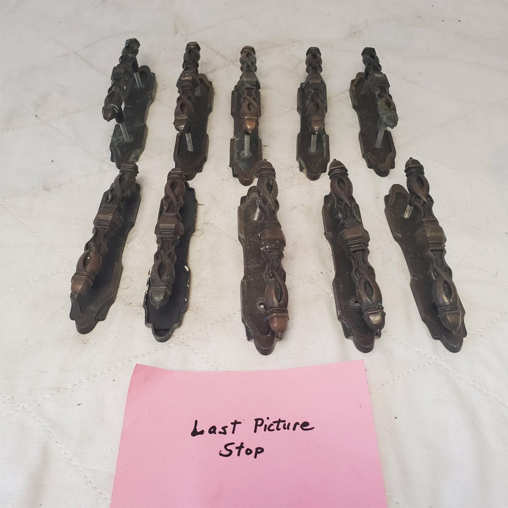Lot of 10 Vintage Amerock Carriage House Center Bar Cabinet Pull Handle 
