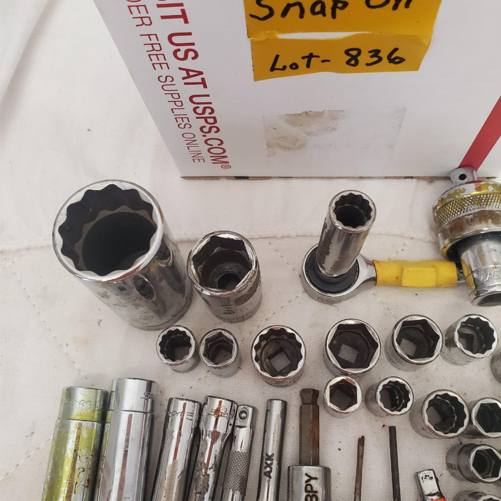 Lot of Snap On Assorted Miscellaneous Sockets & Open-End Crowfoot Wrench LOT-836