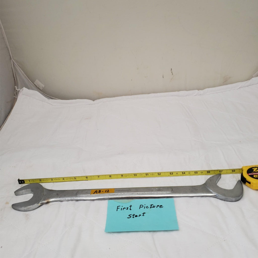 Pittsburgh 1-3/8" 18.5Inch Long Angled Head Open End Wrench AB-12