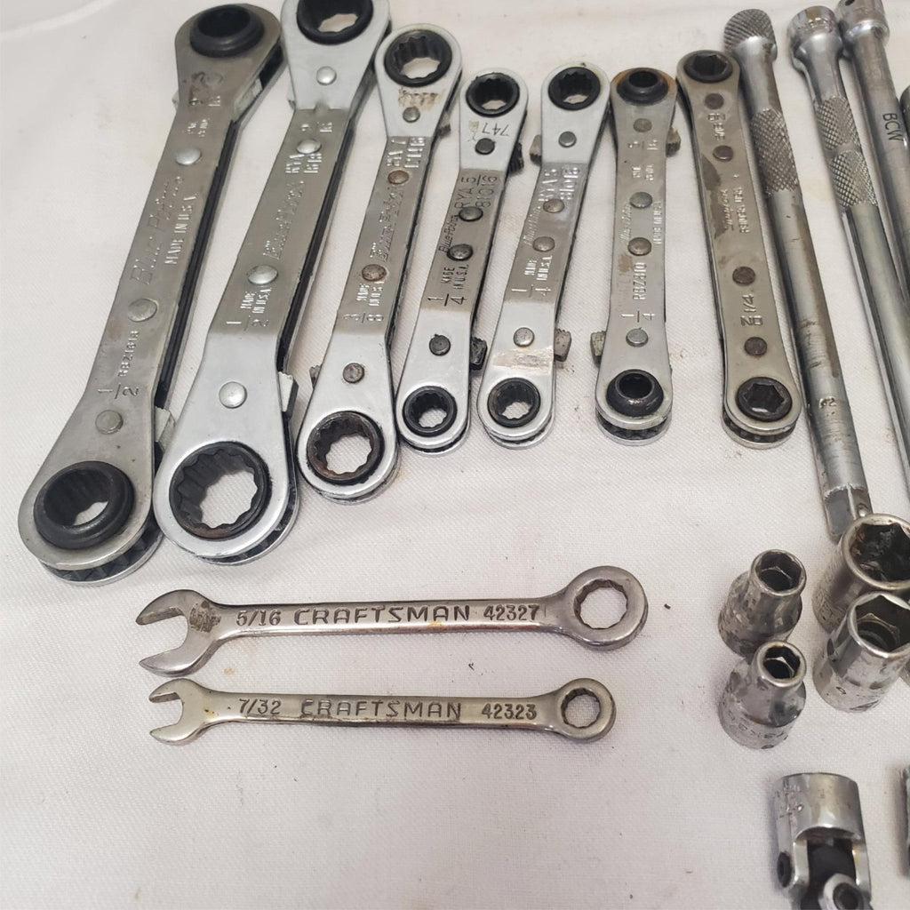 Lot of 26 Assorted Multi Brands Ratchet Wrench & Socket Set LOT-796