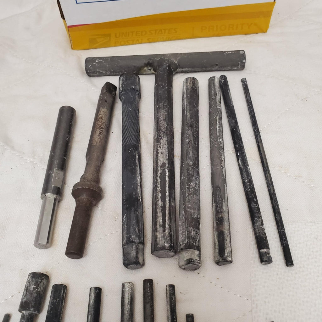 Lot of 19 Assorted Mixed Pin Punches & Chisels Set Hand Tools LOT-895