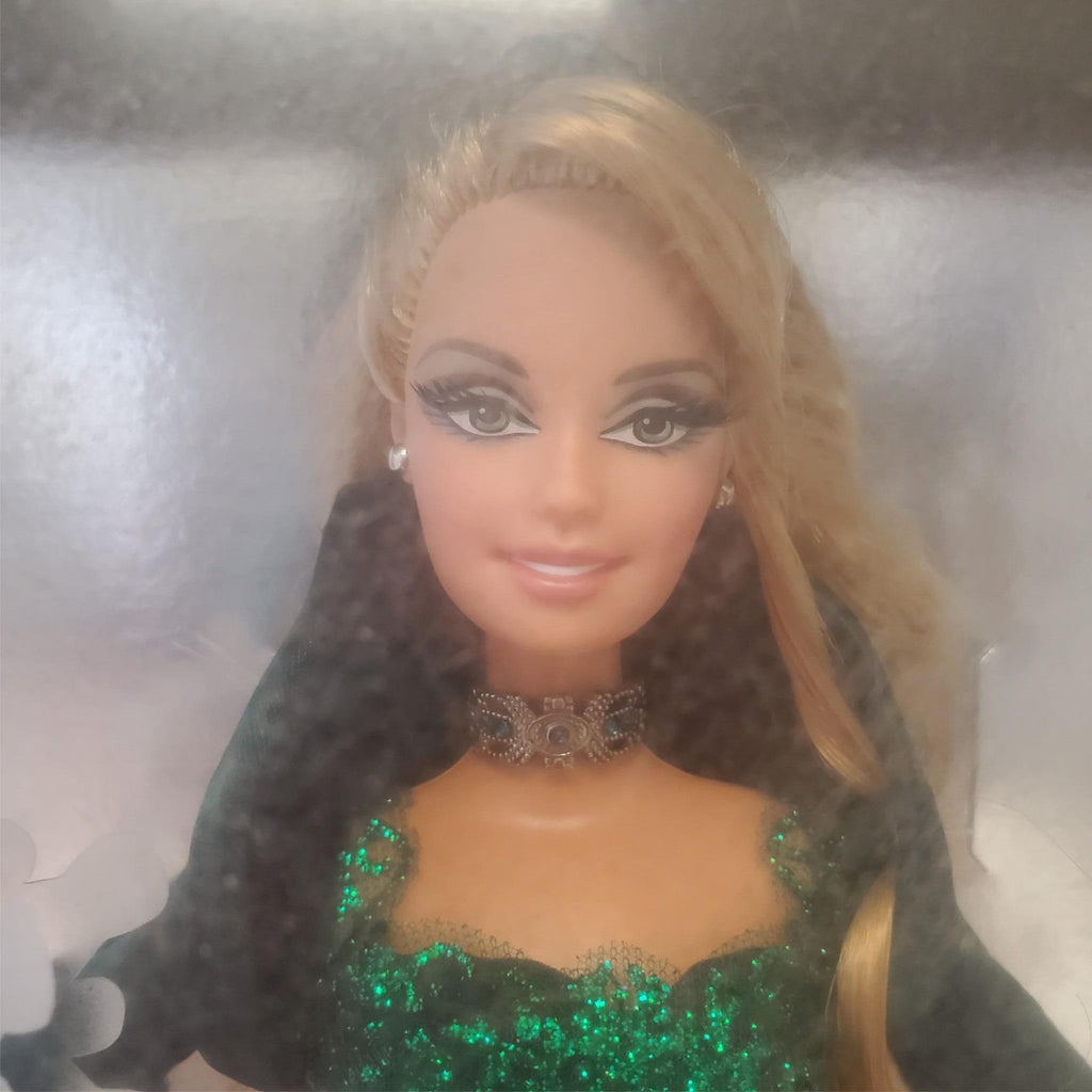 Barbie 2004 - Holiday Barbie Collector Doll - Mattel Blonde Green Dress