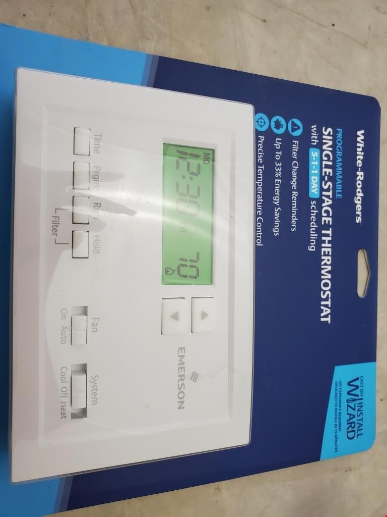 White-Rodgers Programmable Single Stage Thermostat with 5-1-1 Scheduling - #P210