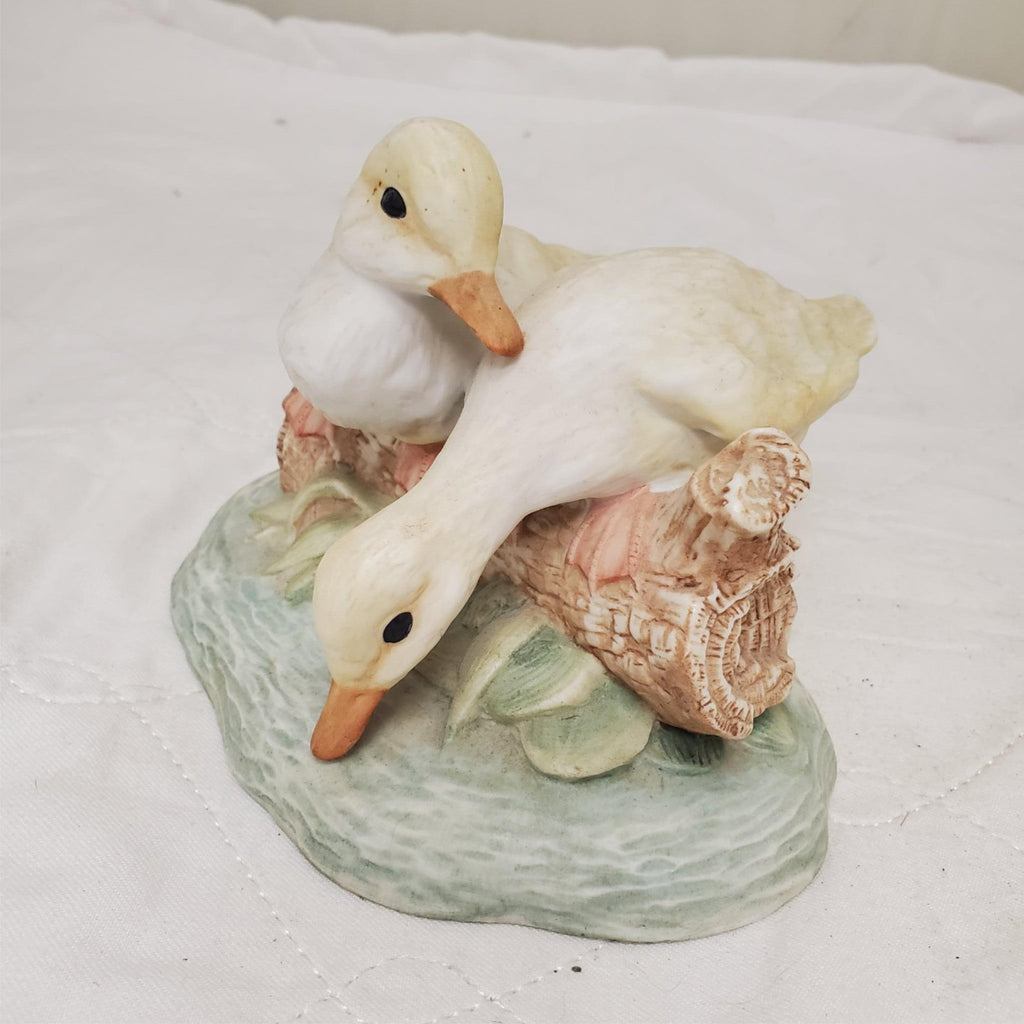 Pair of Duckling Ceramic Porcelain Figurine