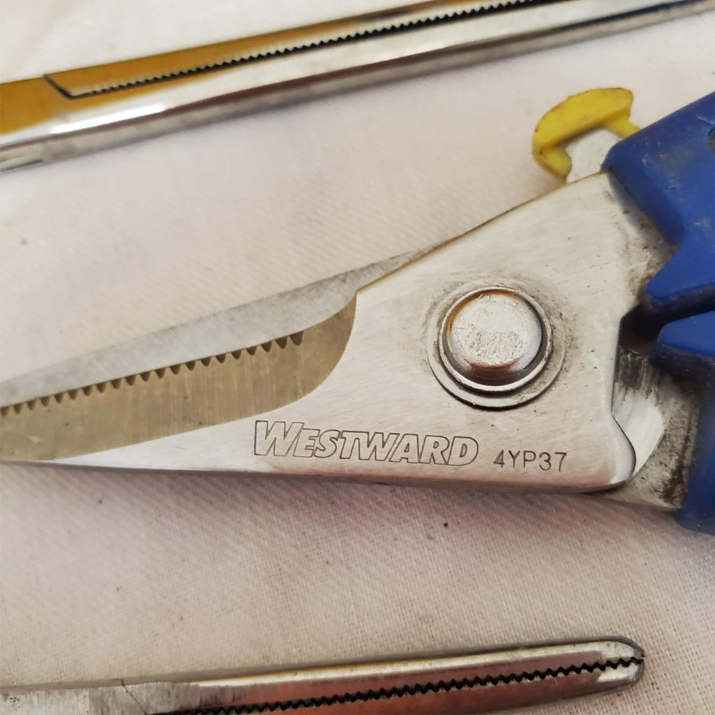 Lot of 9 Assorted Shears Scissors & Crimping Tool LOT-878