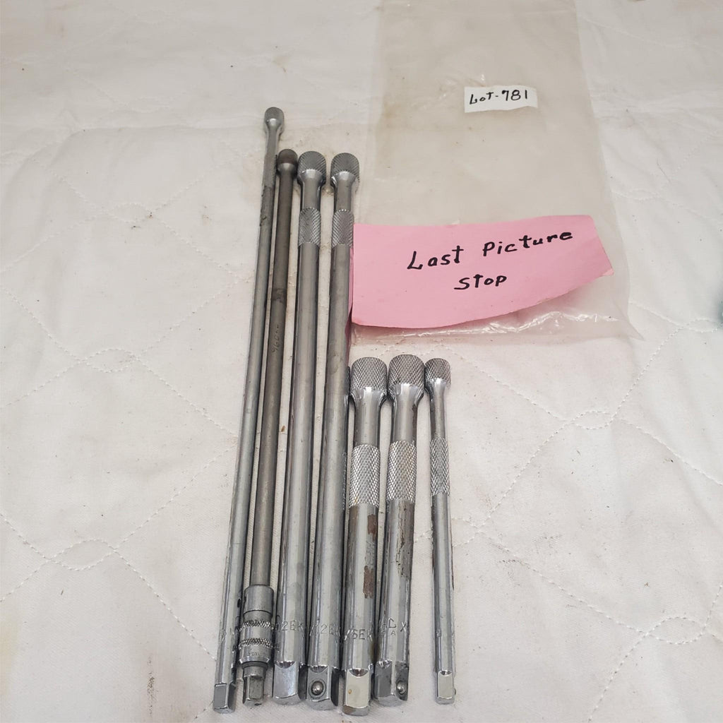 Lot of 7 Assorted Piece Knurled Extension Bar Set LOT-781