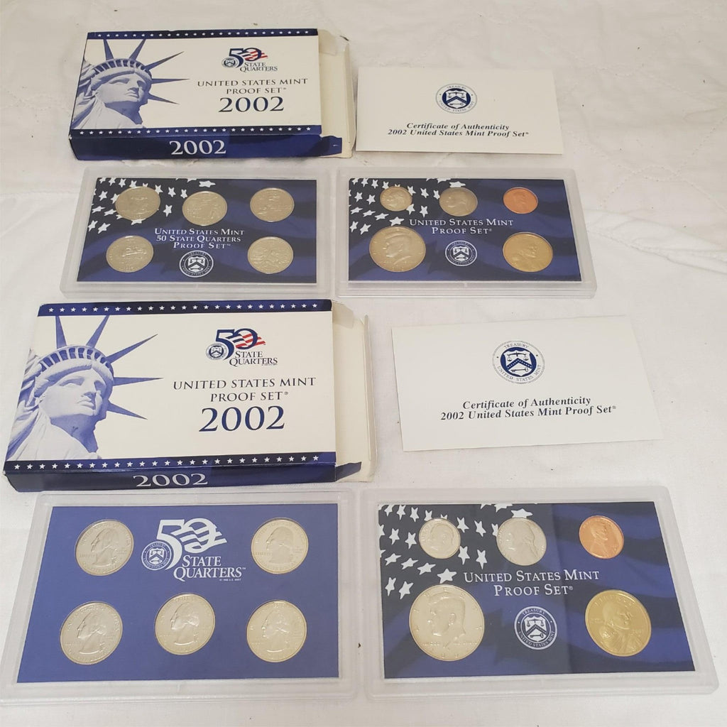 2002-S Proof Set 10 Coin US Mint Set w/ OGP & COA Uncirculated Collector Coins