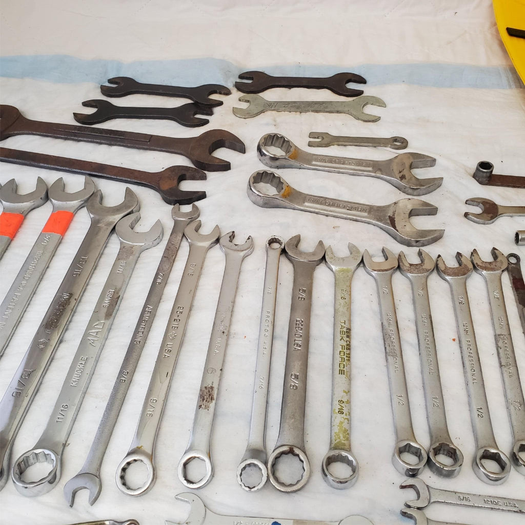 Lot of 58 Pieces Miscellaneous Assortment of Wrench Tools LOT148