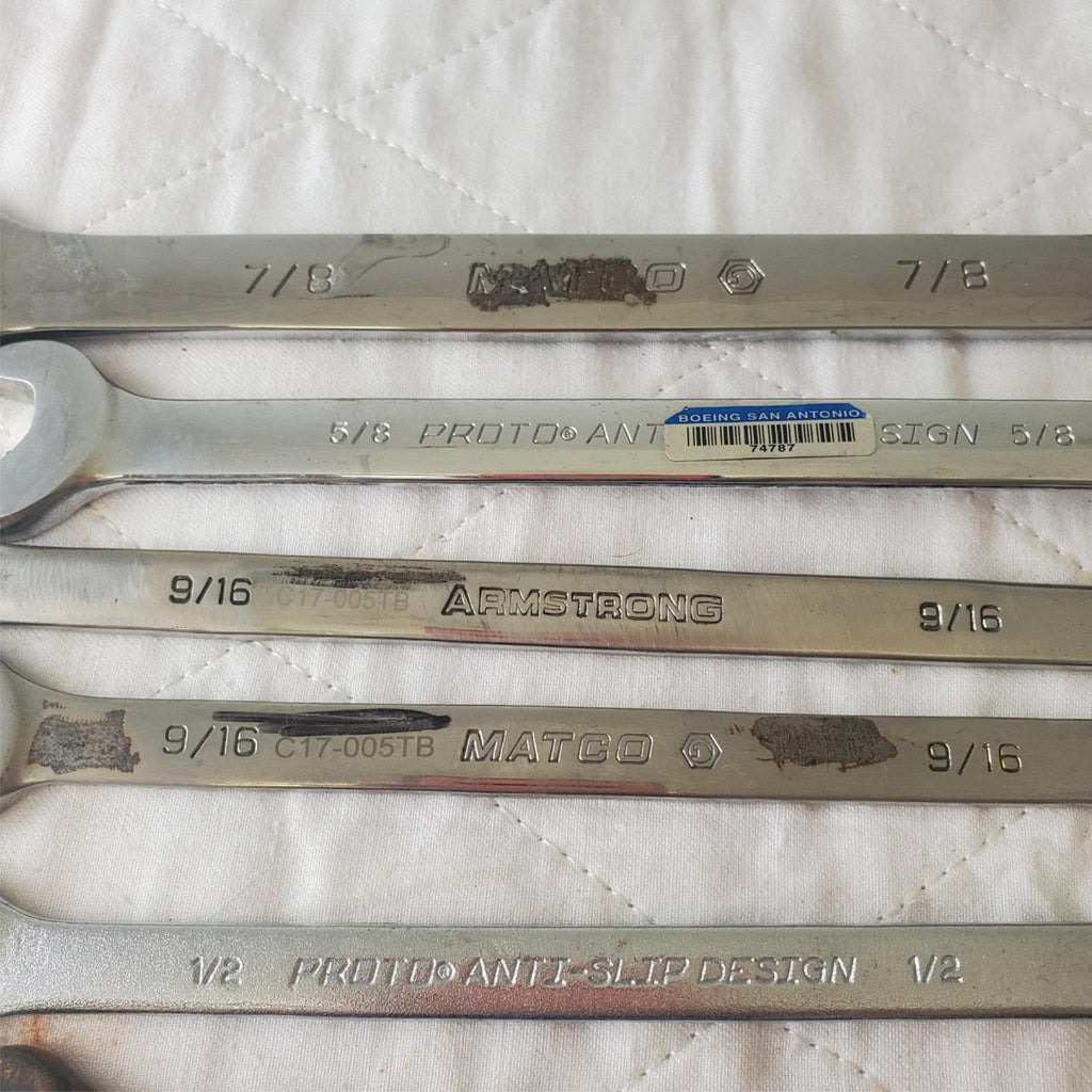 11 Pcs 12 Point SAE Combination Wrench Set - Lot 411