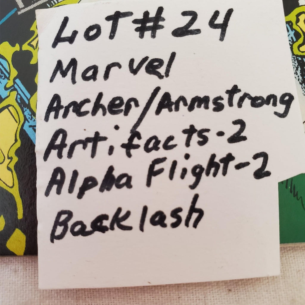Lot of 7 Archer & Armstrong Artifacts Backlesh & Other Marvel Comic Books #24