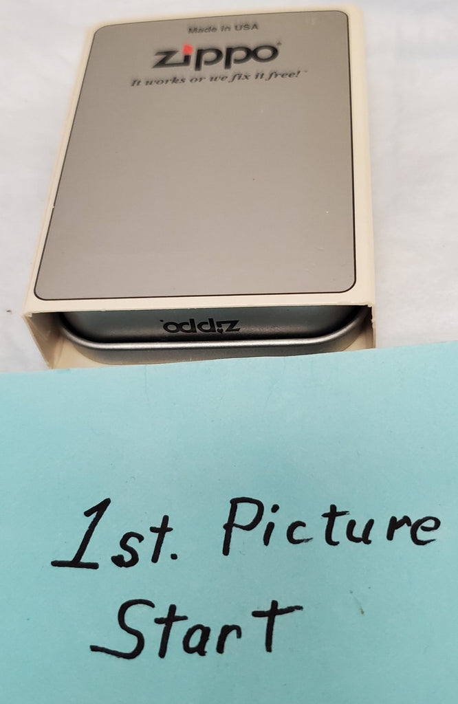 Vintage 1999 Bradford, PA Made in USA Zippo Lighter Moon Over Mountains Logo