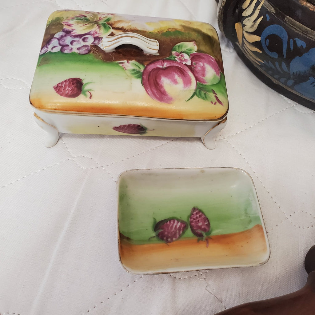 Lot of Hand Painted Ceramic Dishware Candy Dishes