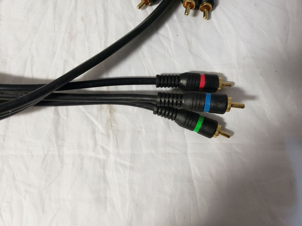 3-RCA Red Green Blue Composite Video Stereo Audio AV Cable Cord Wire Gold